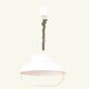 White Space Age Italian Pendant Lamp, 1970s