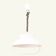 White Space Age Italian Pendant Lamp, 1970s