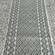 Tapis margoum blanc et gris tissé mains