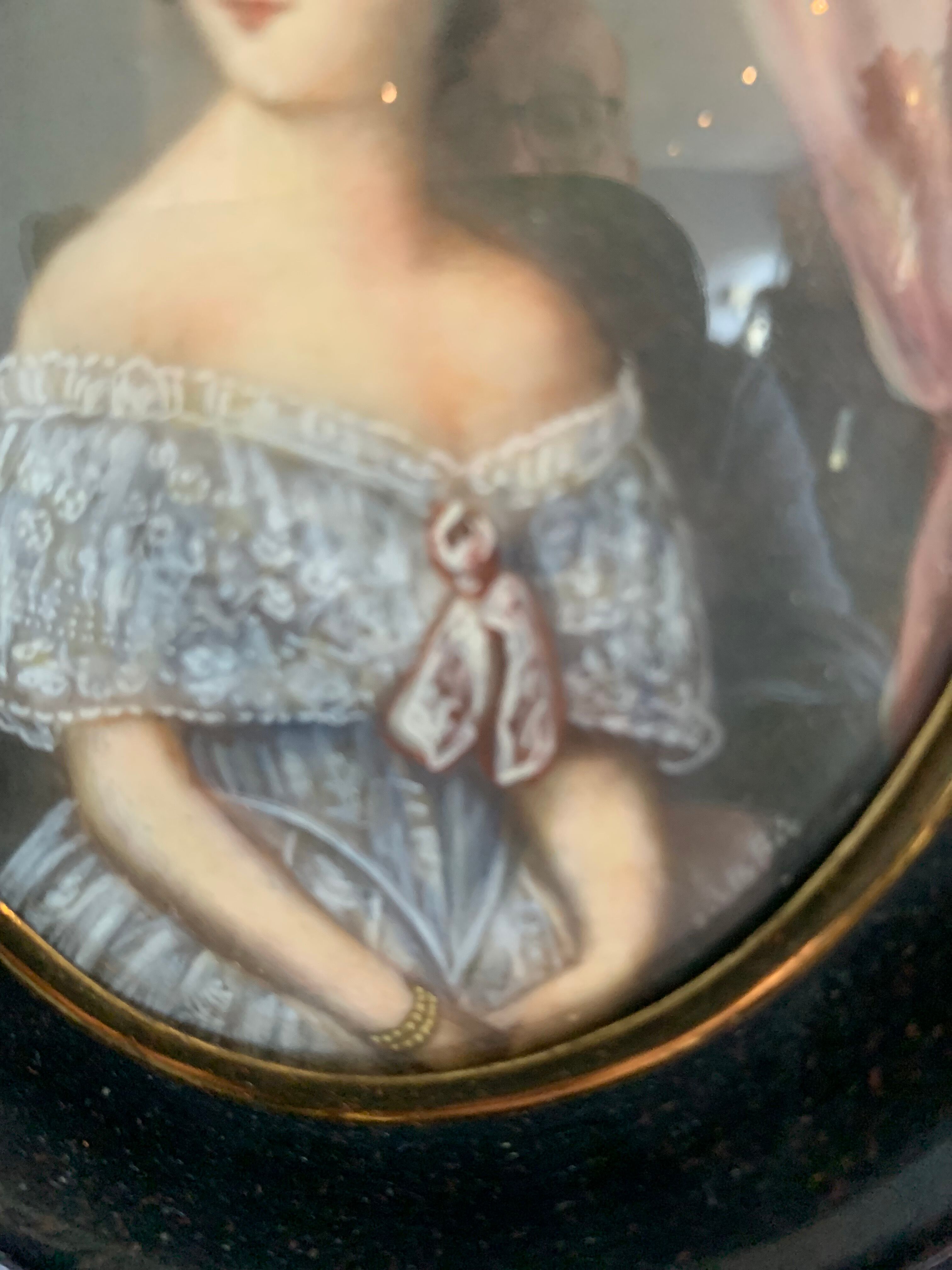 Miniature portrait of a young woman XX century