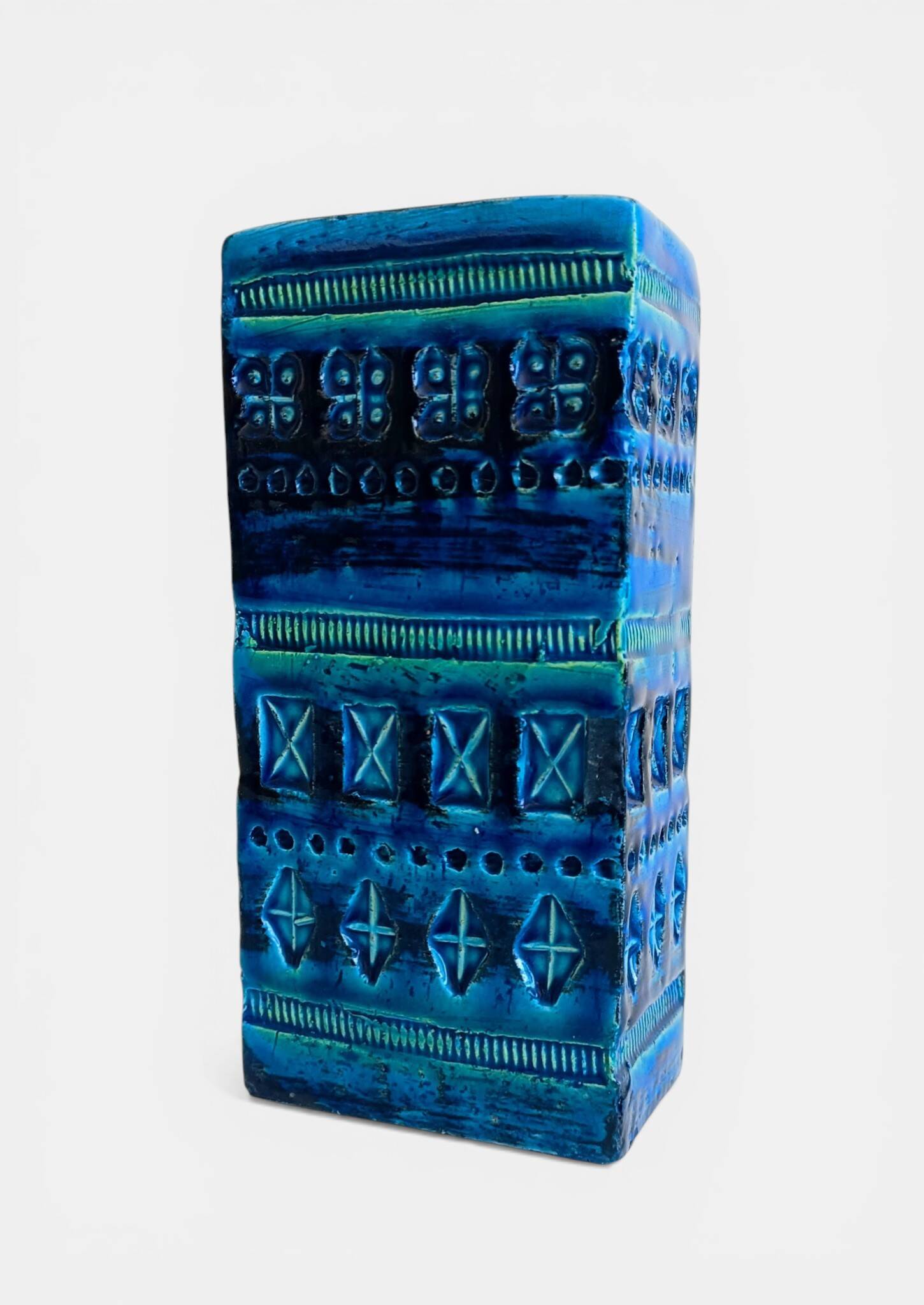 Aldo Londi for Bitossi “Rimini Blu” Etruscan Revival Ceramic Vase, 1960s