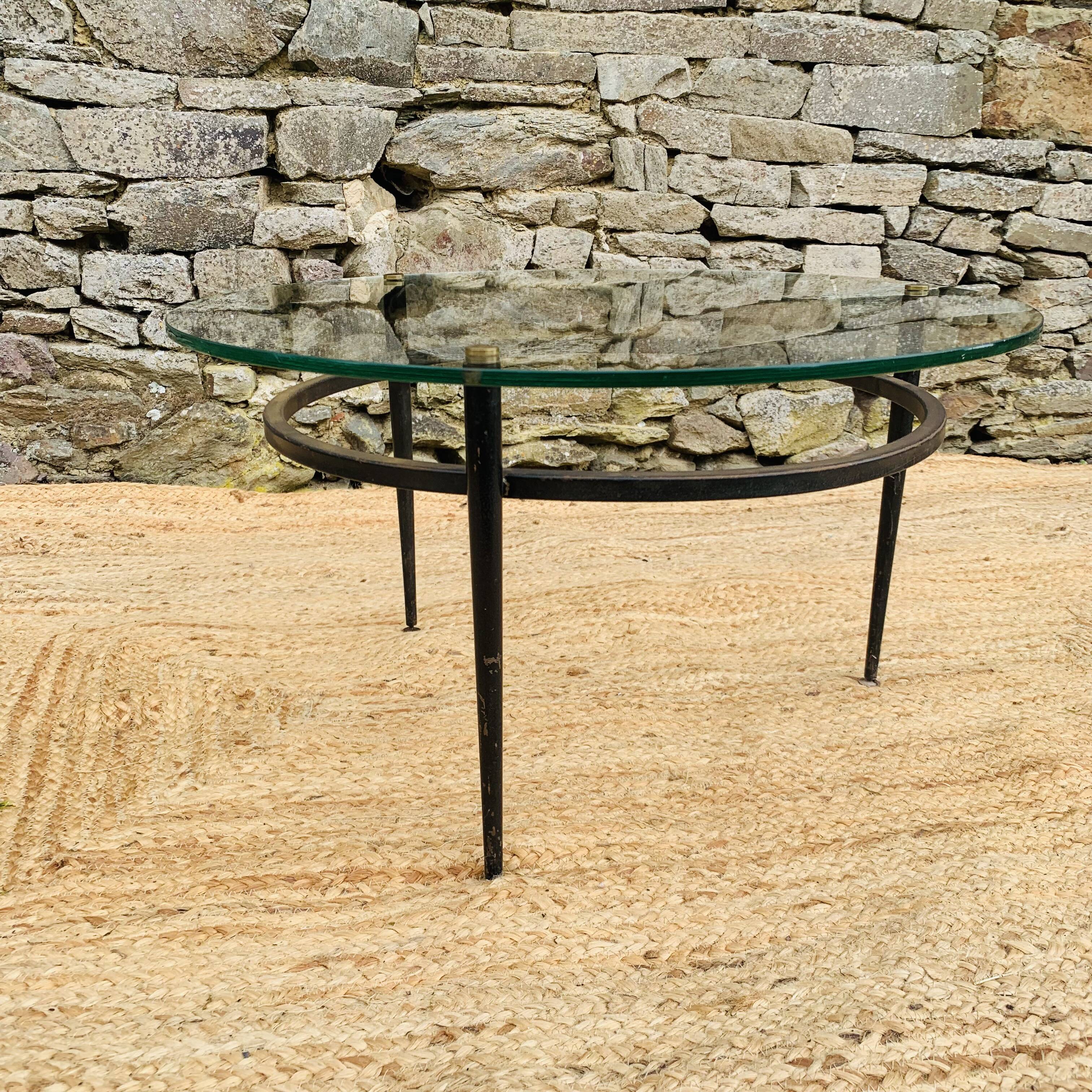 Vintage coffee table by Roger Le Bihan