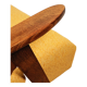 Fauteuil Mid-Century en bois de couleur jaune avec boucle au design scandinave