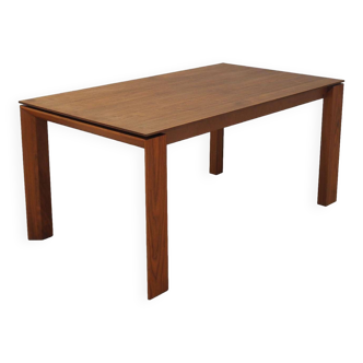 Walnut folding table, Italian design, manufacture: Calligaris