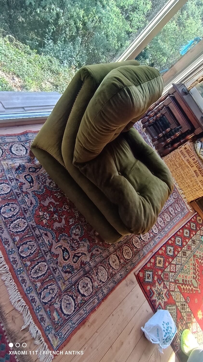 Fauteuil velours des années 60/70 en parfait état