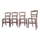 Chaises bistrot anciennes en bois - assise fleurie