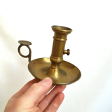 Brass cellar candle holder