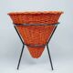 Vintage orange basket for plants or toys, Dirk van Sliedrecht for Rohé