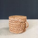 French Mediterranean Low Rope Stool by Audoux Minet, 1940s