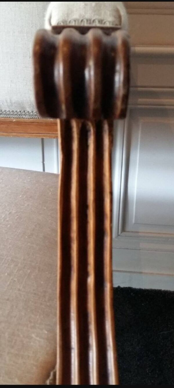 Banquette Louis XVI 18 ème en noyer