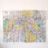 Map old Paris suburb 74x55cm edition A. Leconte 1970