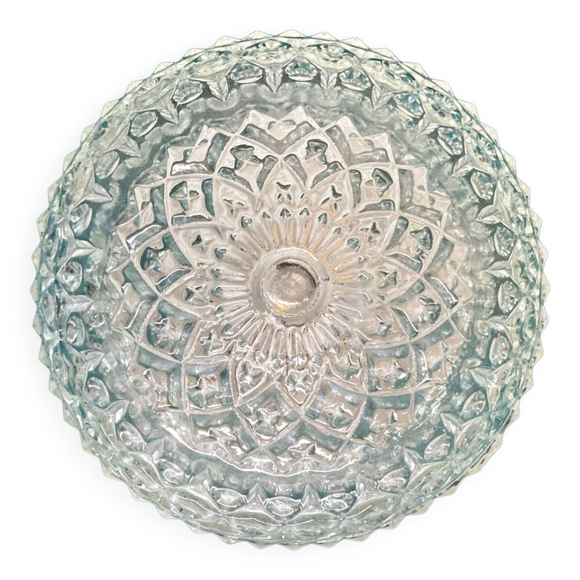 Small 1/2 spherical wall light or minimalist ceiling light from the 70s/80s old light fixture