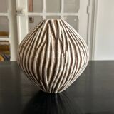 striped ceramic vase 1970