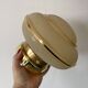 Vintage Art Deco globe wall/ceiling light in frosted yellow and gold glass.