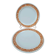 Lot de 2 assiettes plates Sarreguemines décor orange vintage