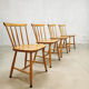 Vintage dutch design spindle back dining chairs pastoe