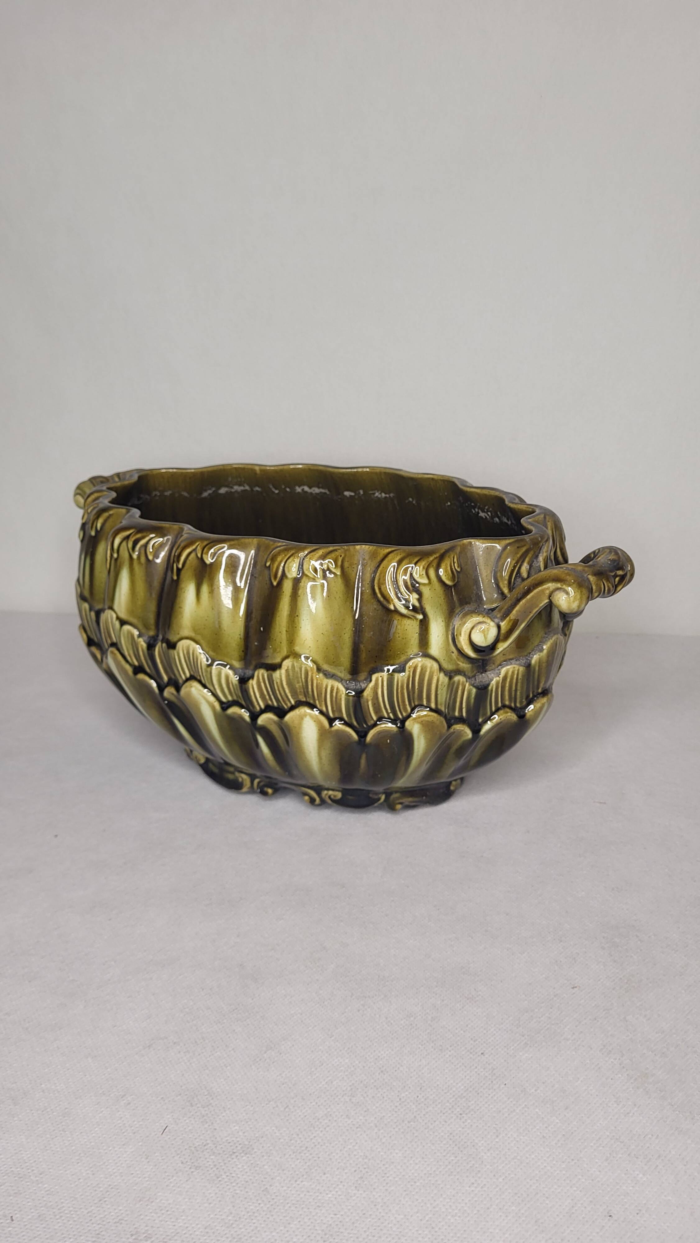 Art Nouveau barbotine planter 1900's