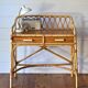 Rattan and bamboo desk