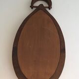 Brutalist mirror in oval shape 1950 - 30,5x59,5cm