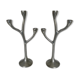 Pair of 70's design candlesticks