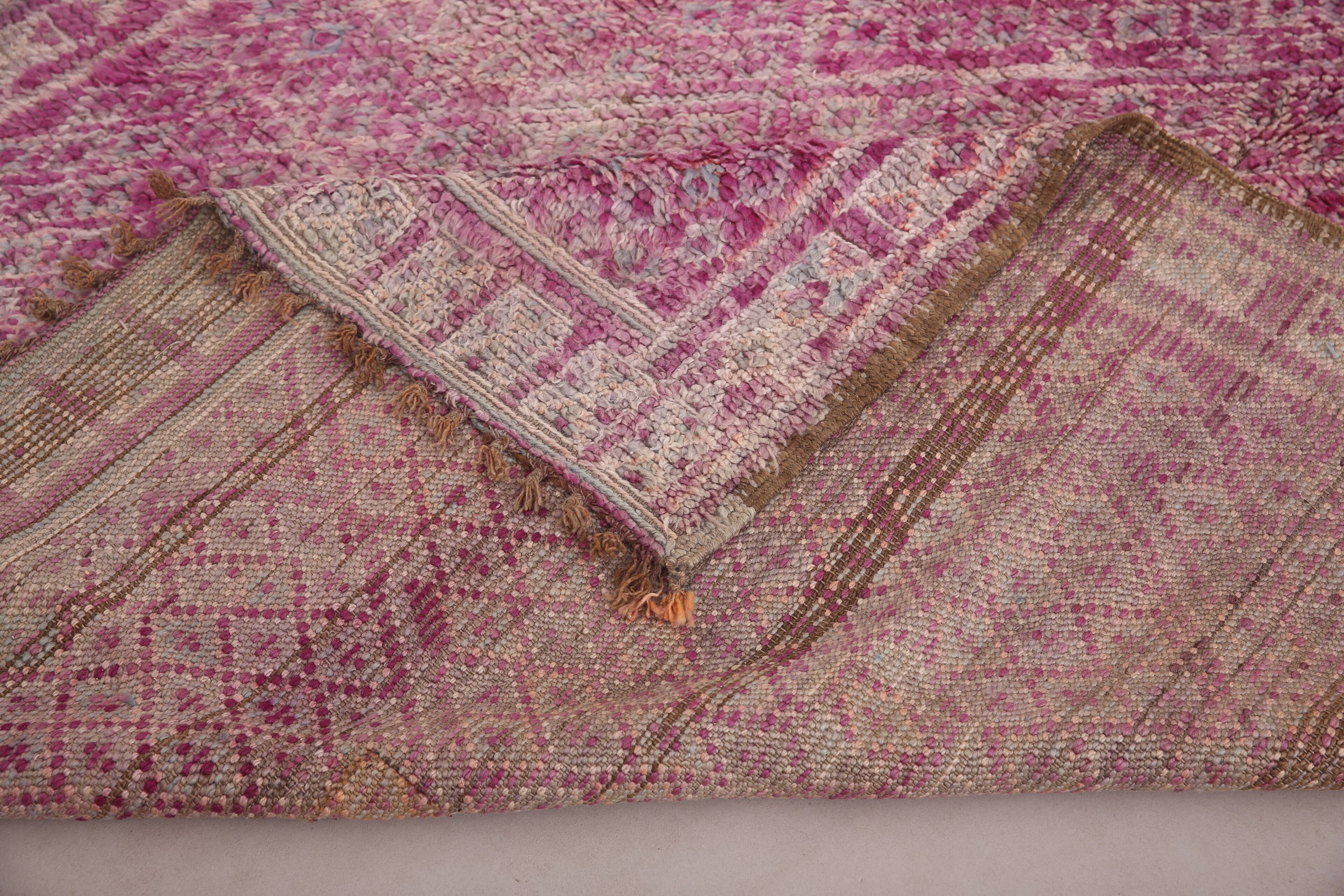 Purple Vintage Moroccan Rug 184 x 294 cm - Handmade Berber Rug - Wool Rug