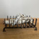 Large 19th century wrought iron log rack