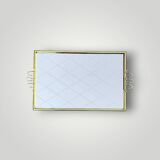 Antique gold metal mirror tray – gold diamond decoration