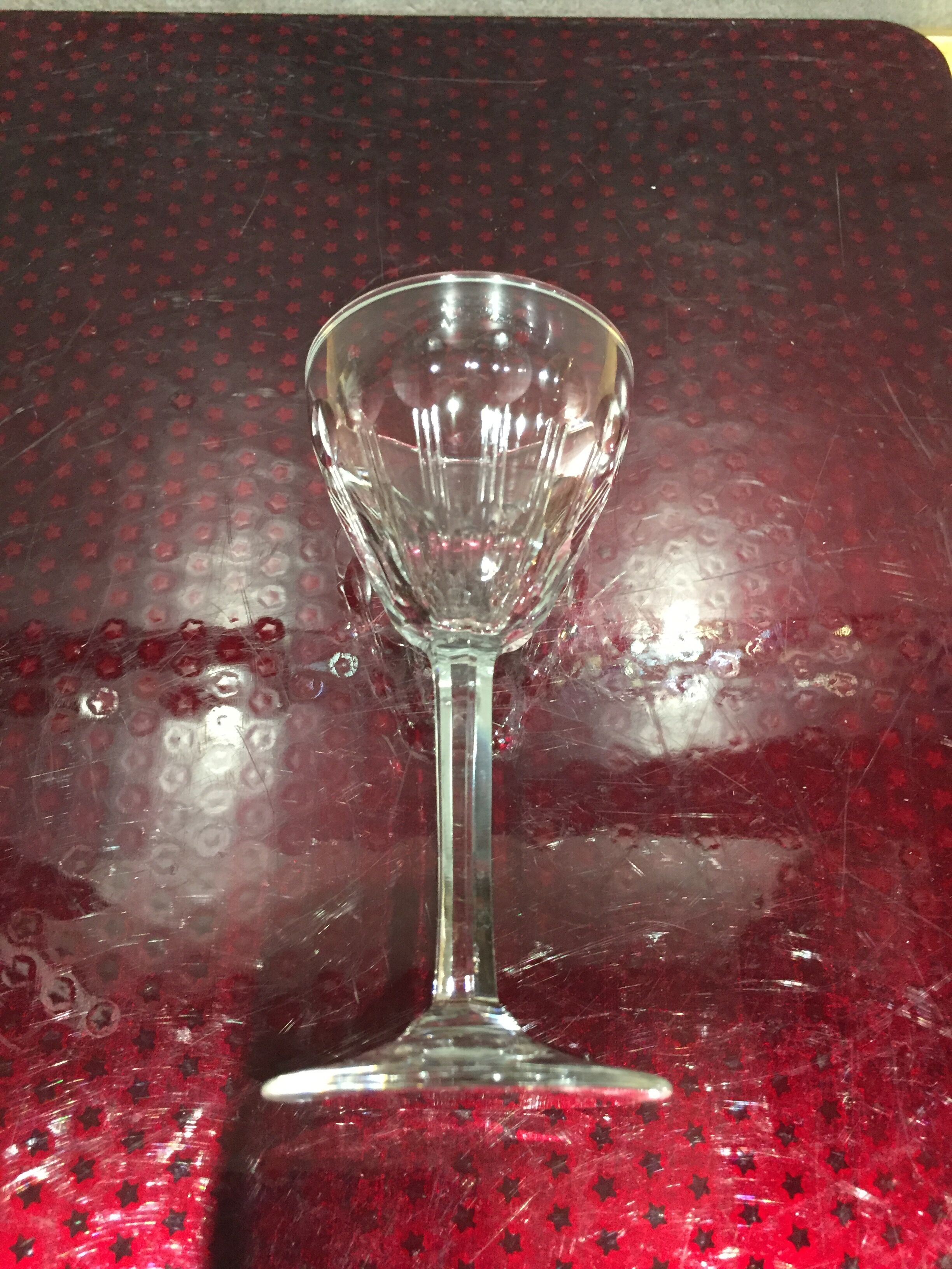 Série de 6 verres à digestif anciens et gravés