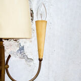 Floor lamp in brass and lacquered aluminum Italia Anni '50