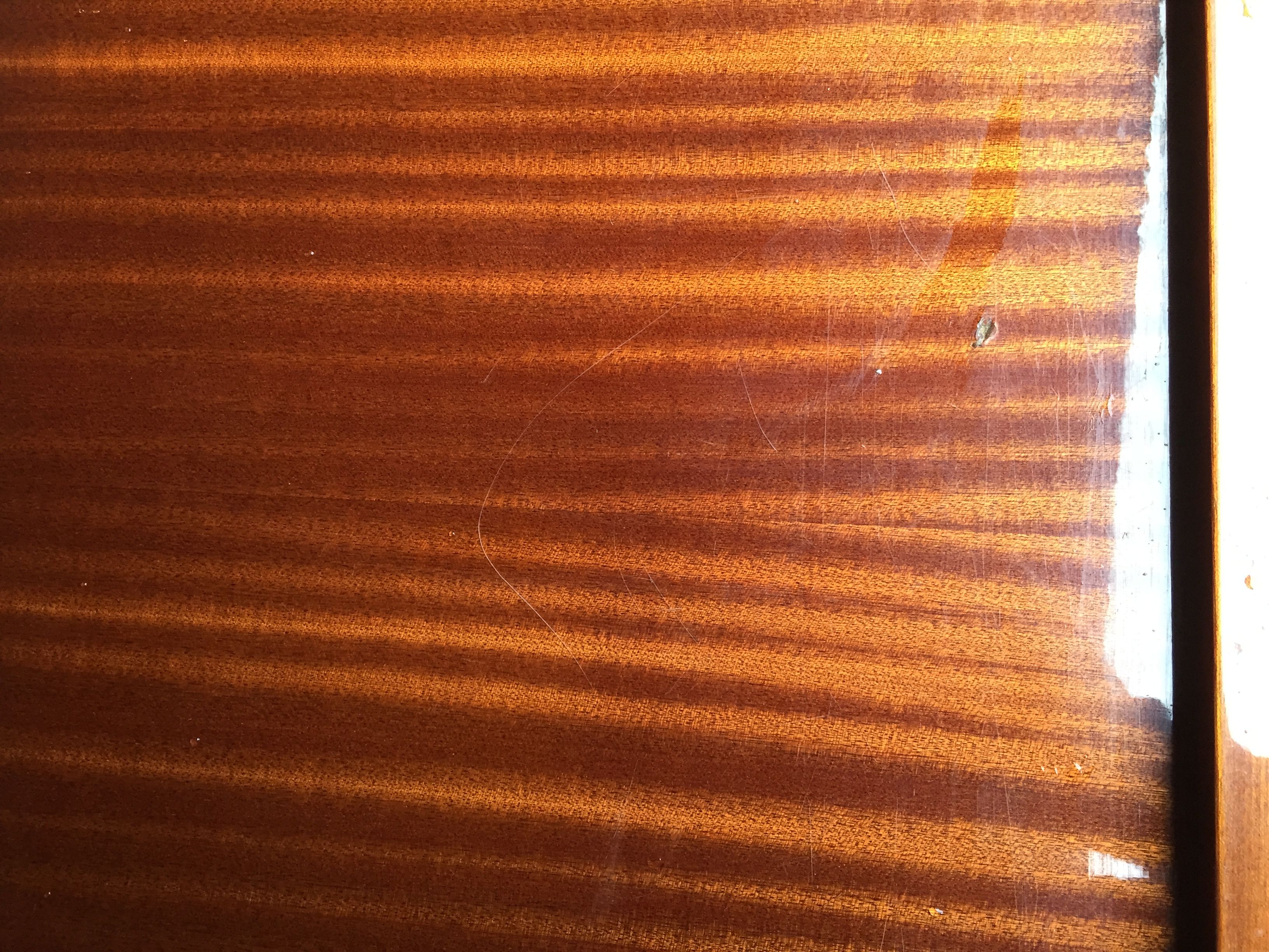Vintage chest of drawers with 3 drawers in varnished teak