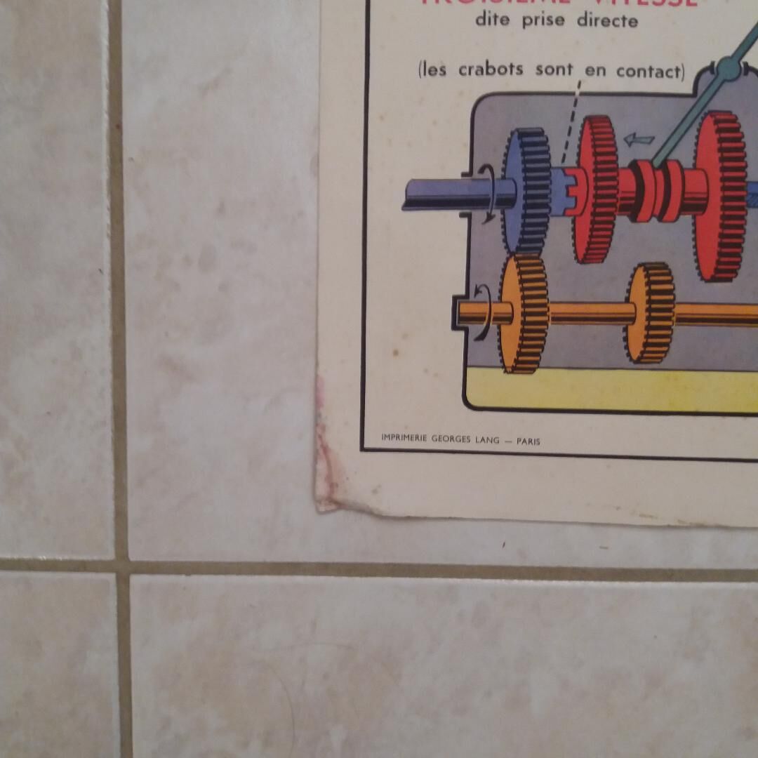 School poster "The car and the tractor"