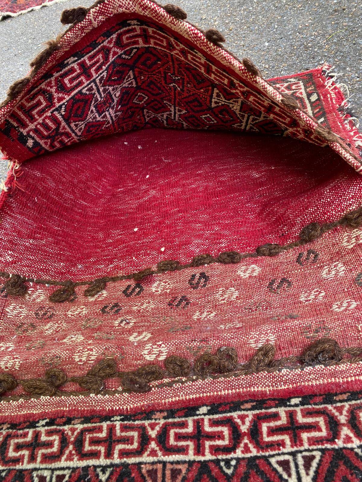 Persian Khorjin Kilim double pouch hand-woven wool 55x95cm