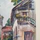 Aquarelle sur papier "Santa Caterina Del Sasso, Lac Majeur, Italie" Signée, André Duculty (1912-1990)