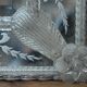 Ancien miroir en verre blanc murano vers 1900