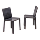 Elephant grey leather Cab Dining dining chair by Mario Bellini for Cassina