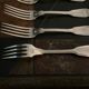 12 forks and 12 spoons.old .silver metal