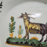 Antique Nevers faience plate