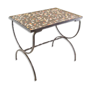 table d'appoint à mosaïque