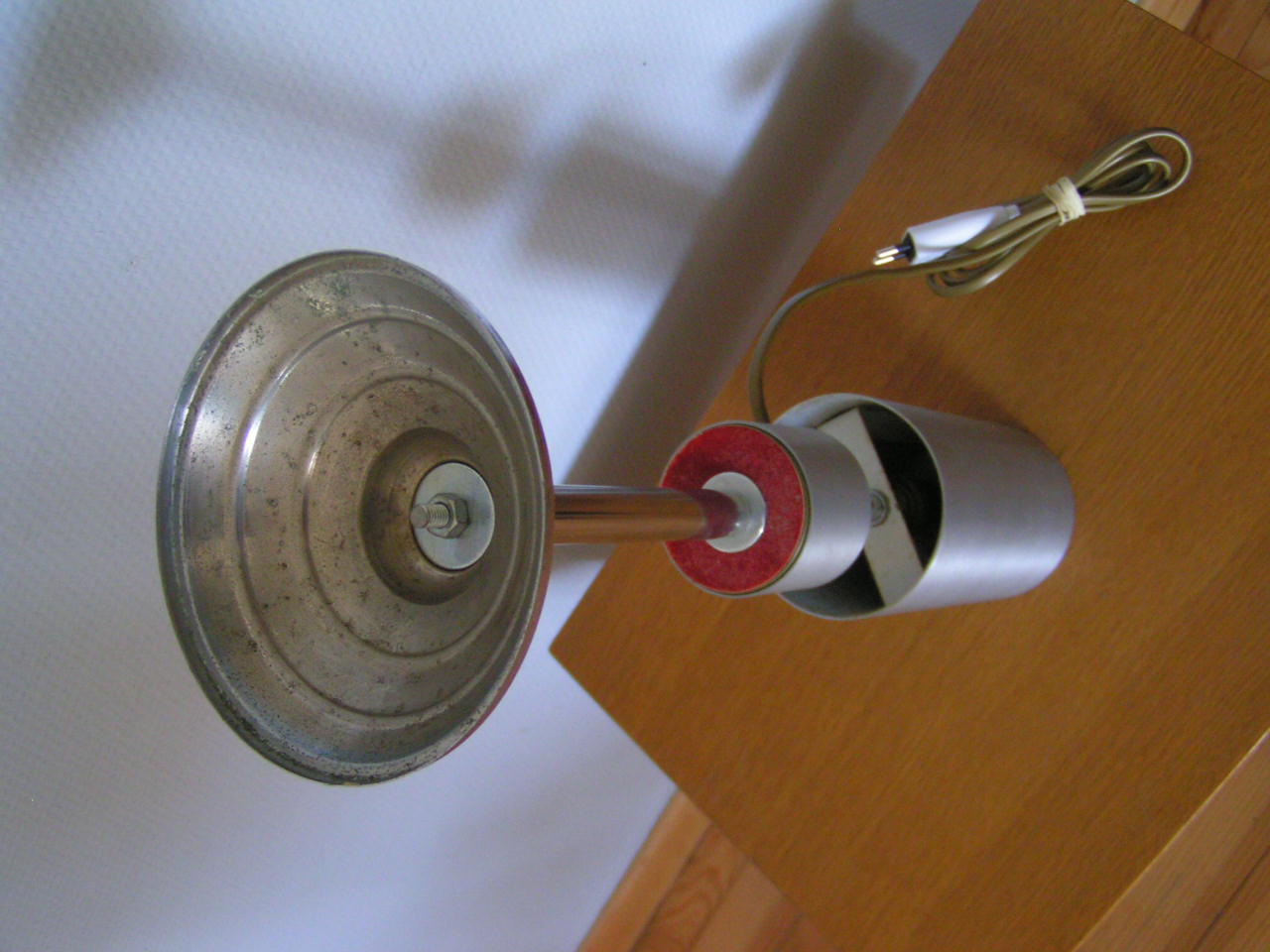 Brushed aluminum lamp 70s
