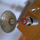 Brushed aluminum lamp 70s