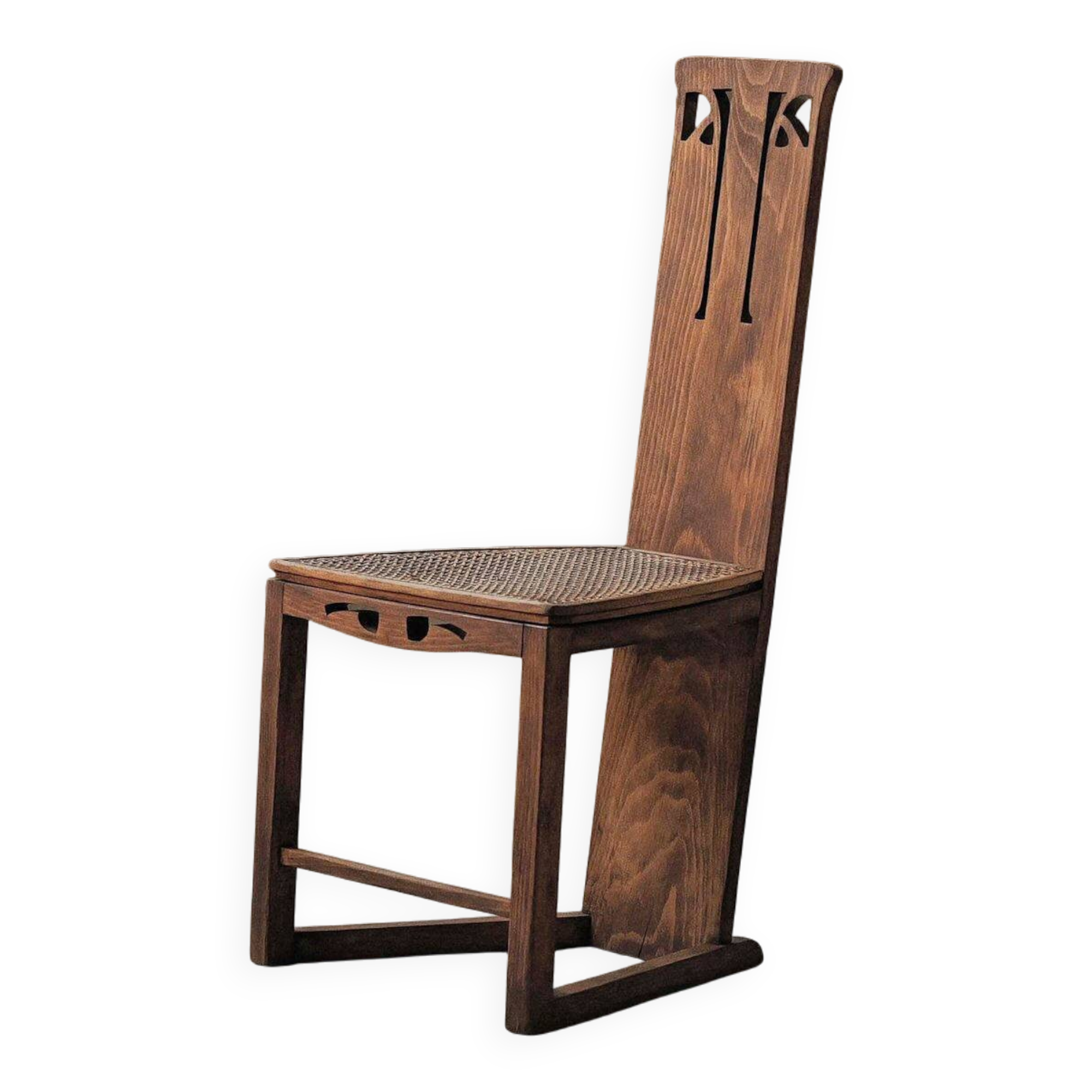Chaise d'appoint géométrique, Arts & Crafts, vers 1900-1925