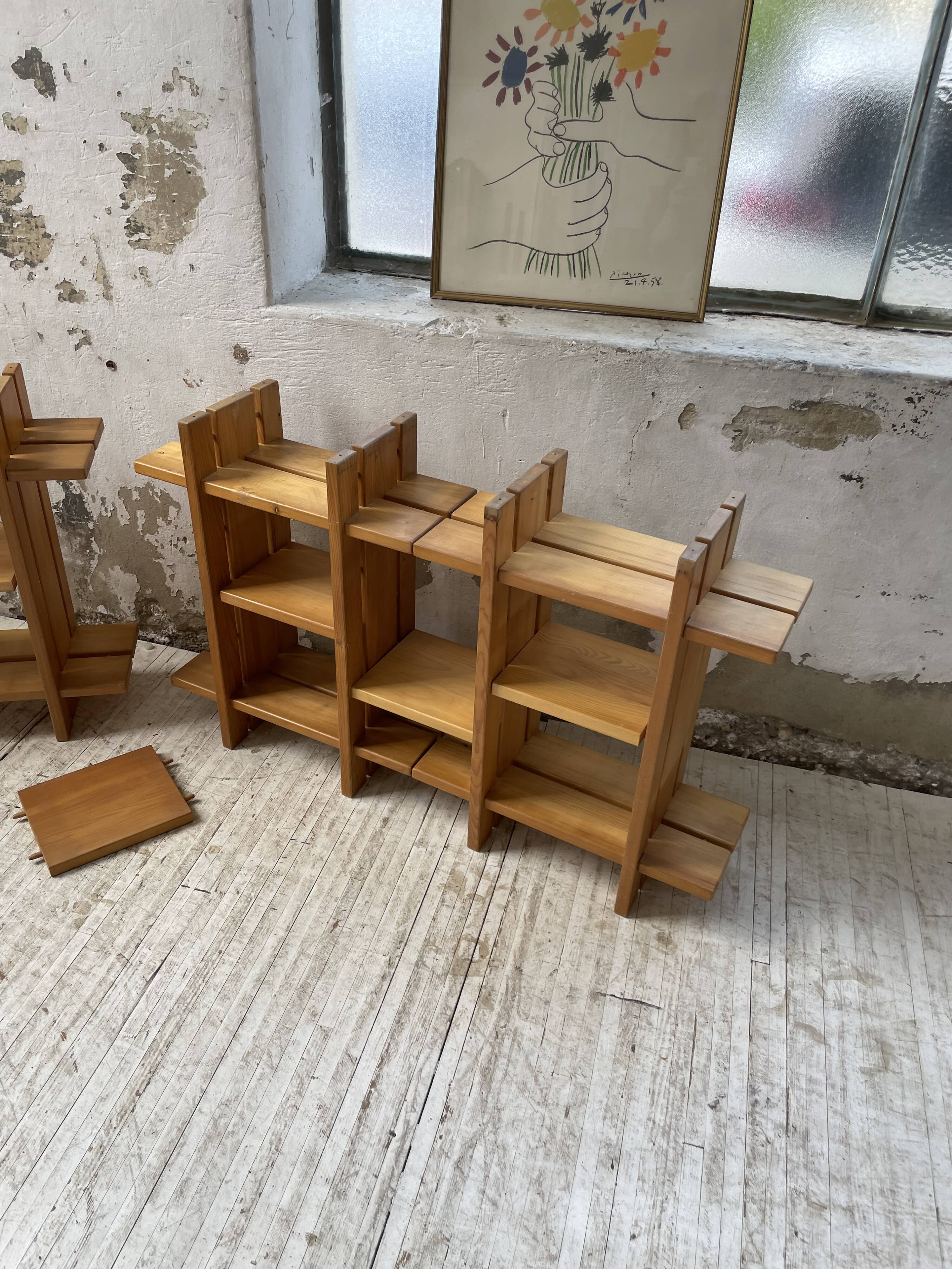 4 solid elm shelves Maison Regain