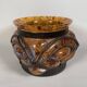 Art Deco Glass and Wrought Iron Vase Le Lorrain Nancy 20th Century