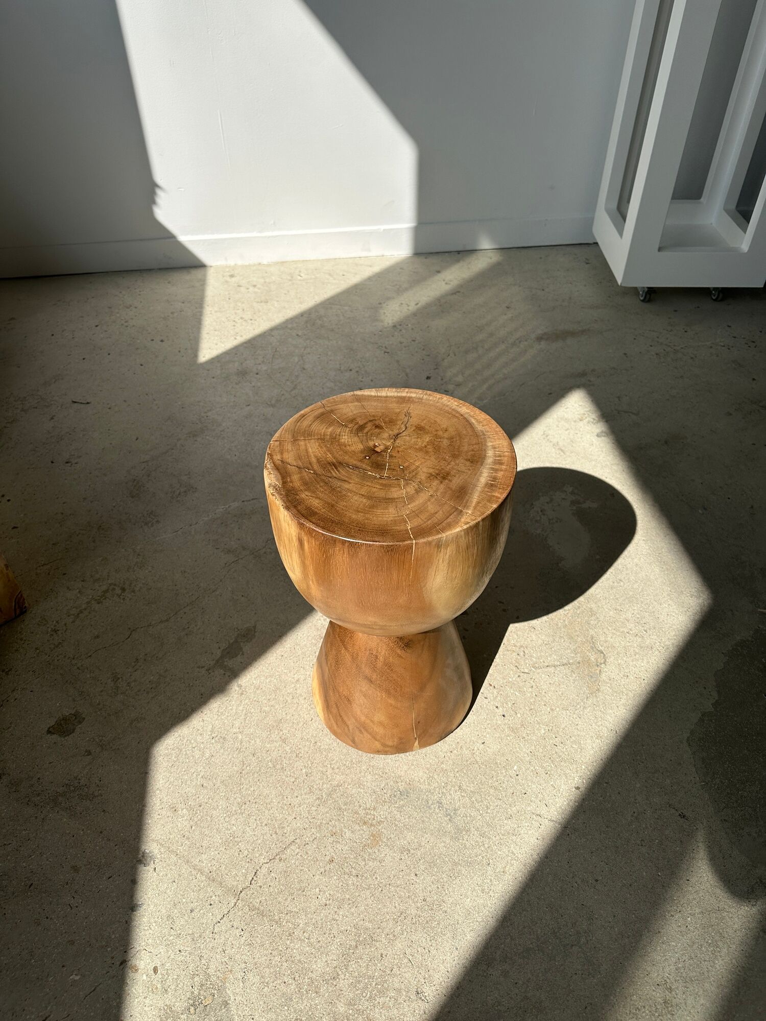 End of sofa, stool, modular furniture in monoxyl suar
