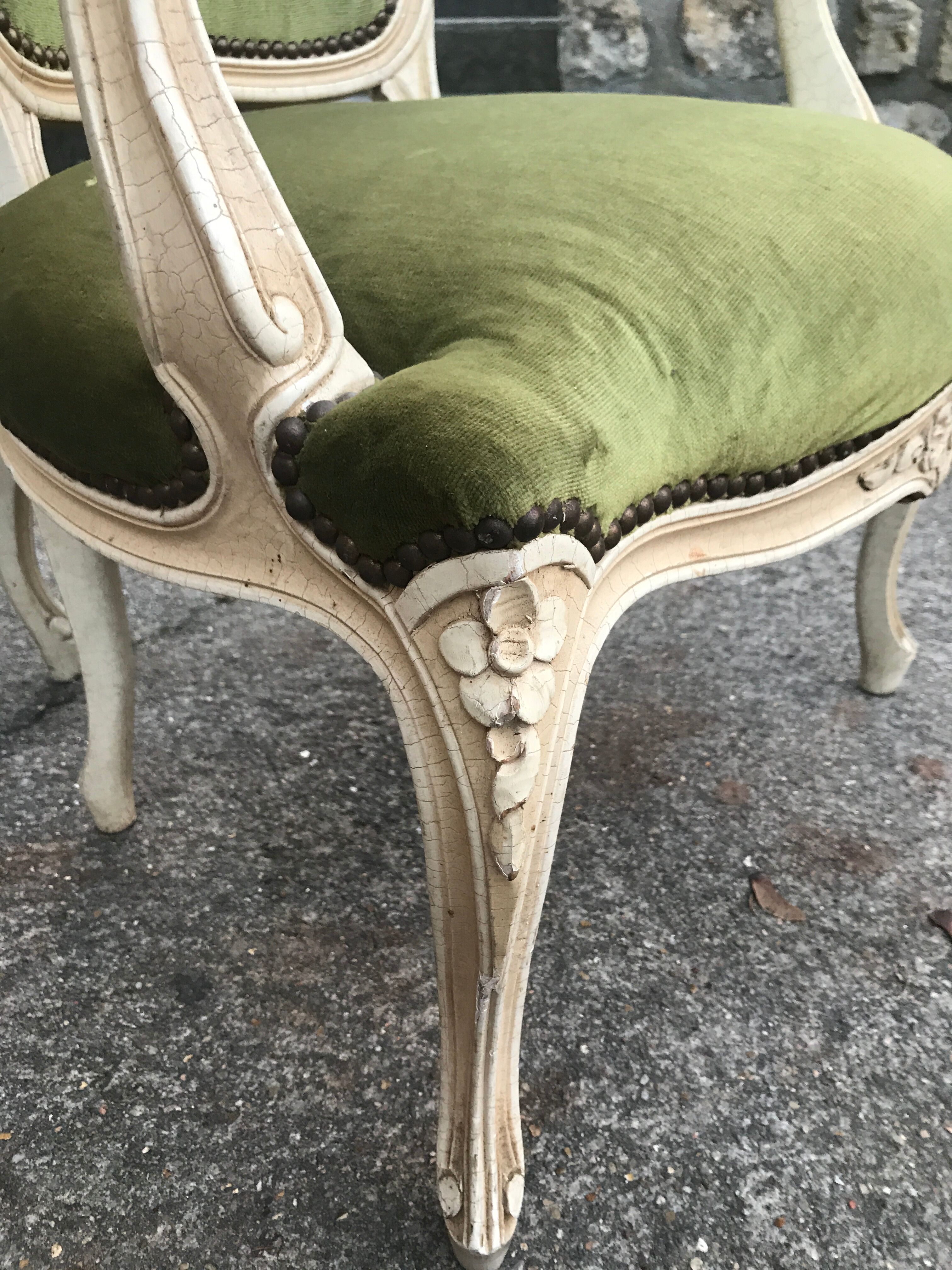 Pair of armchairs Louis XV style