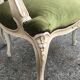 Paire de fauteuils style Louis XV verts