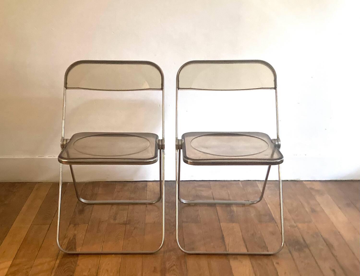 Pair of Plia Piretti chairs for Castelli