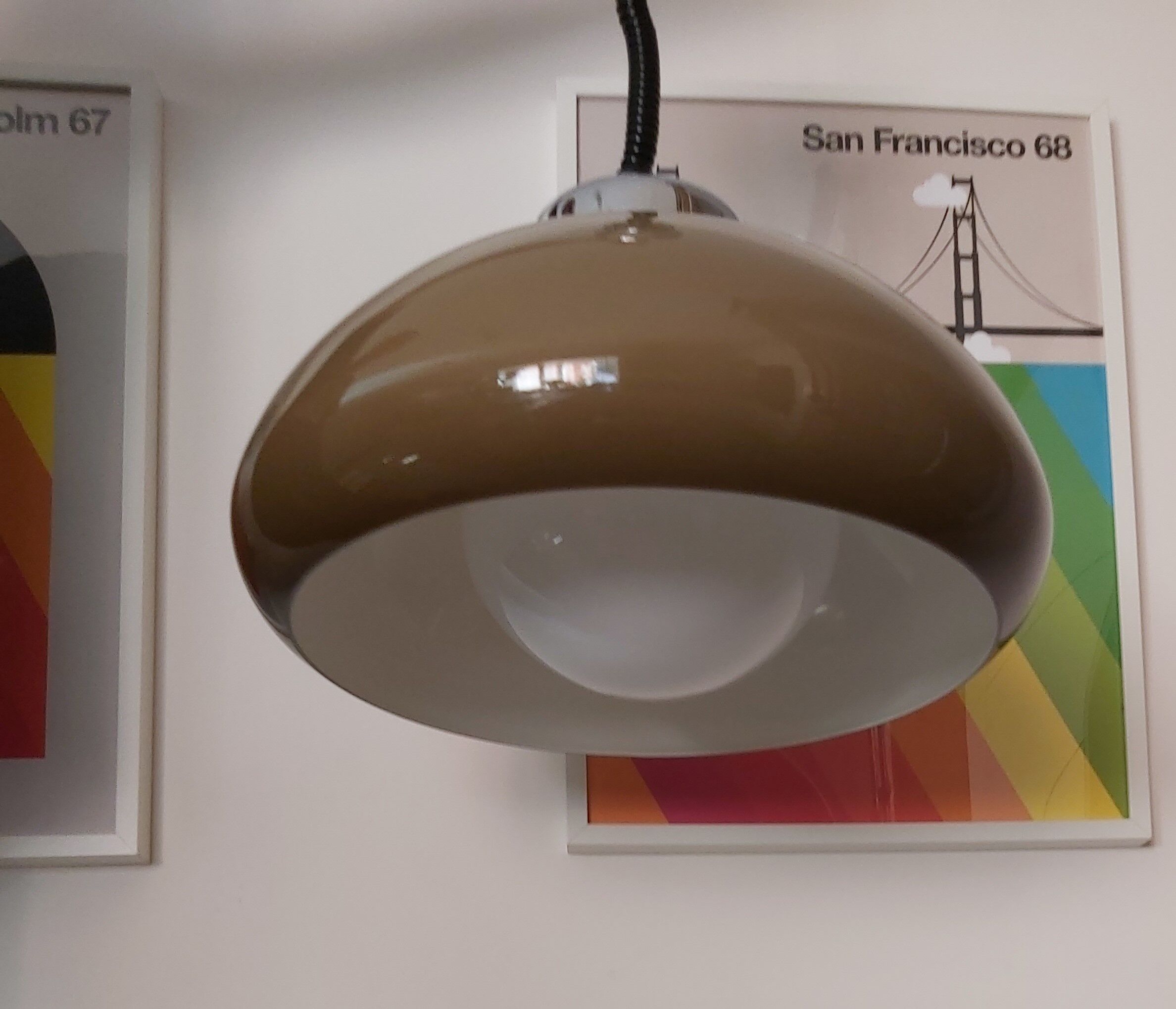 Hanging lamp, designed by Harvey Guzzini, Yugoslavia, 1970s