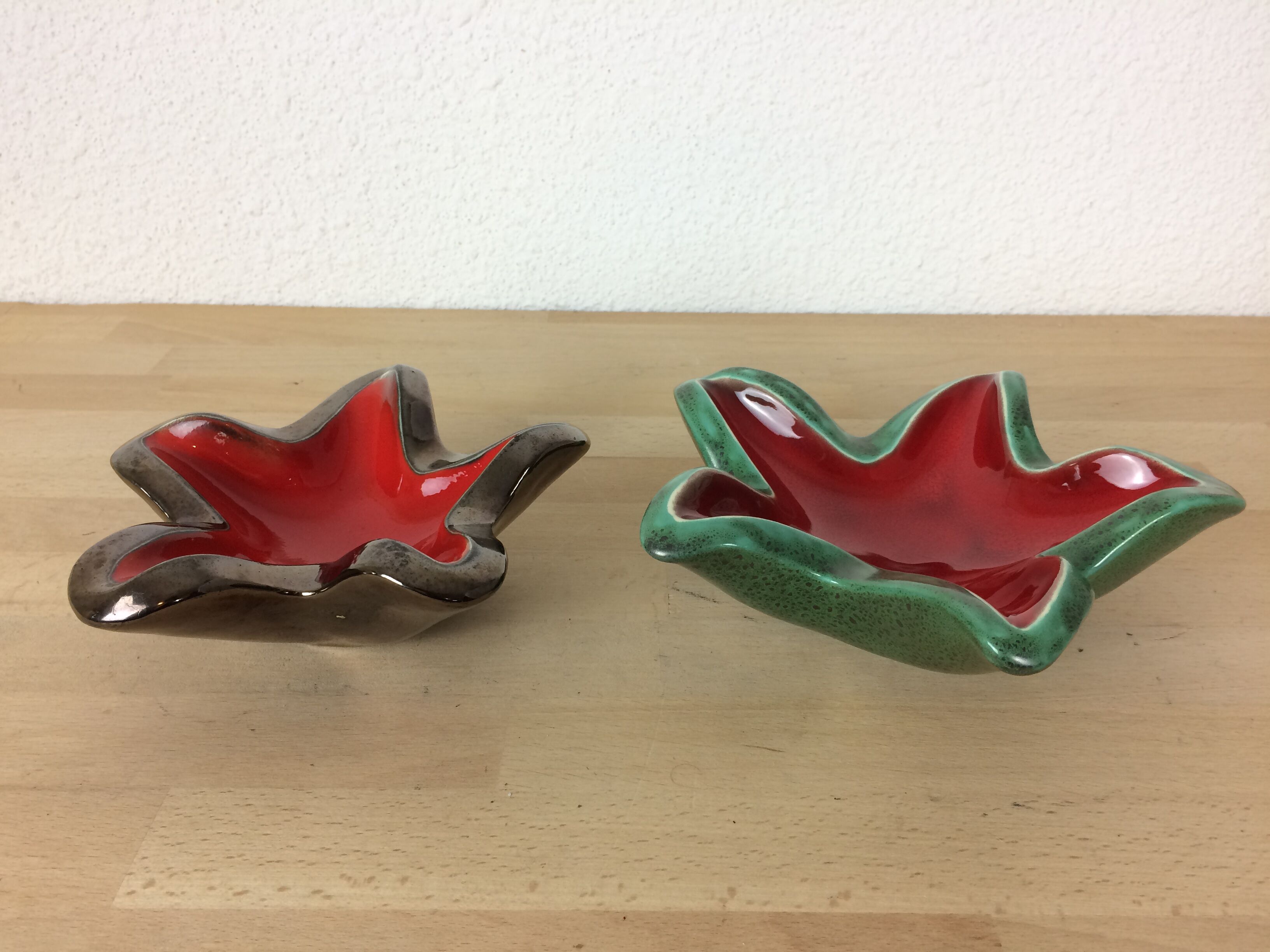 Pair of empty Elchinger pockets, ceramic starfish, 1950s