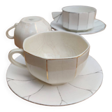 Set of earthenware cups